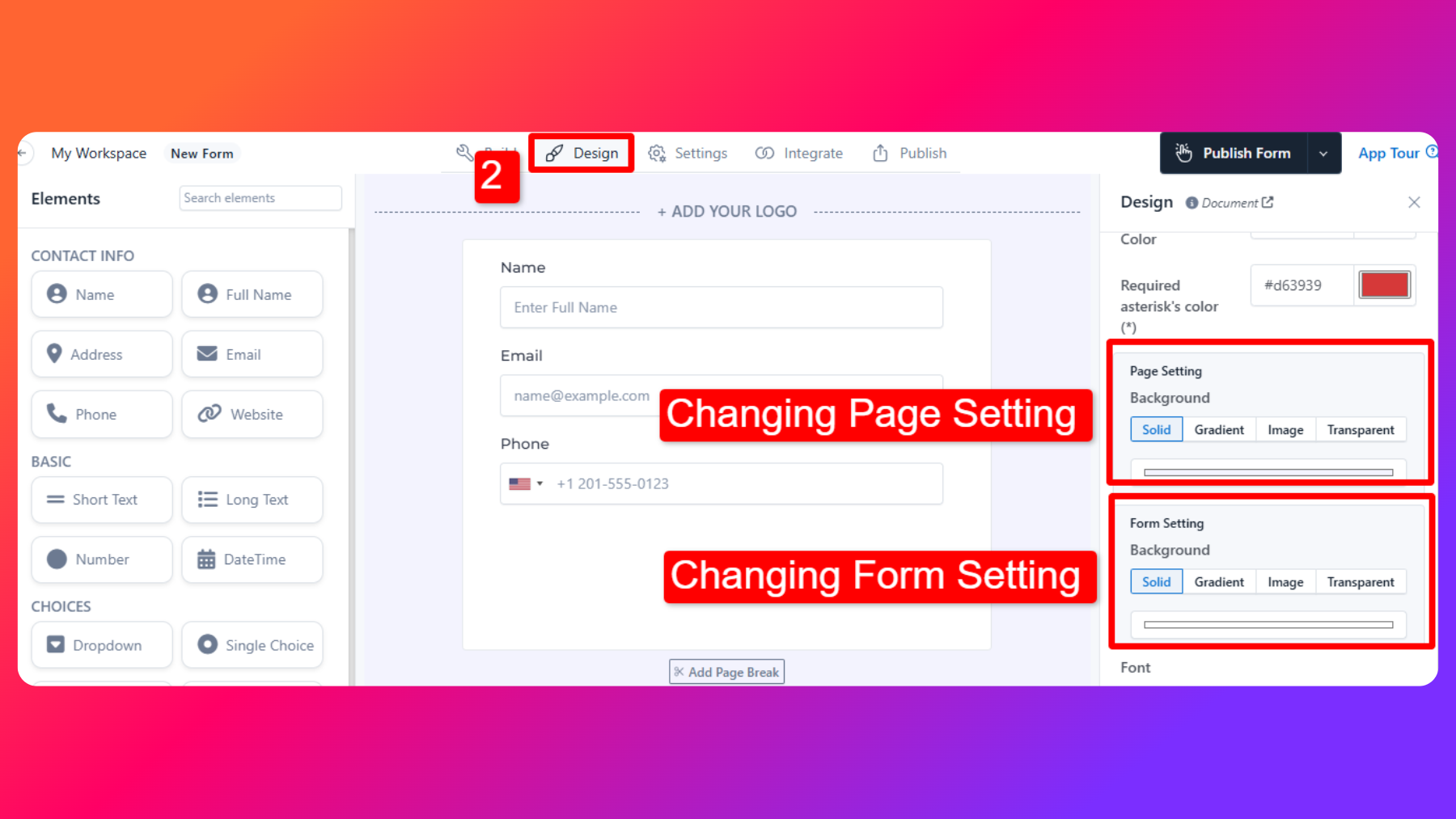 Designing a Beautiful Form