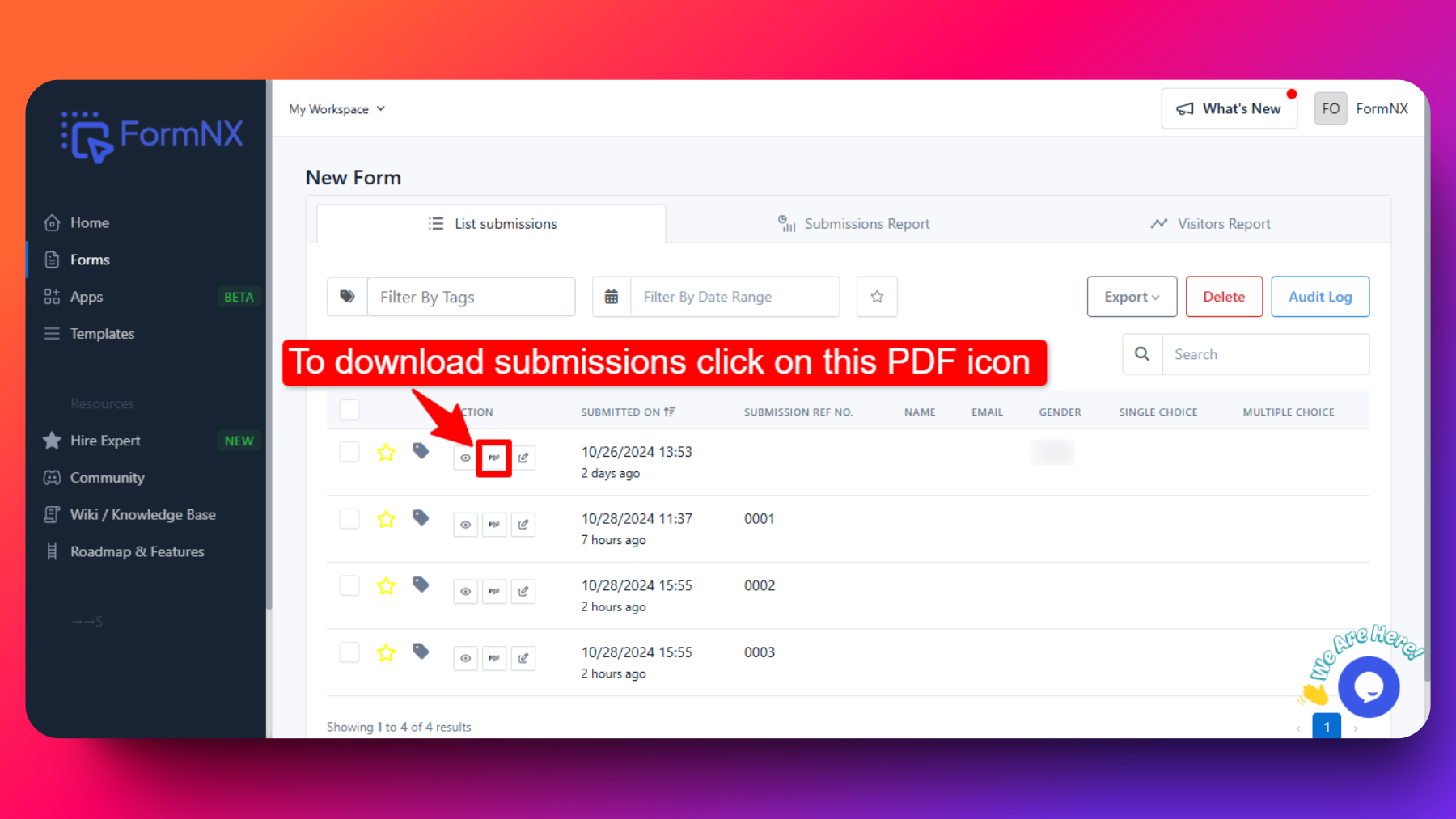 Download Submissions in PDF Format 