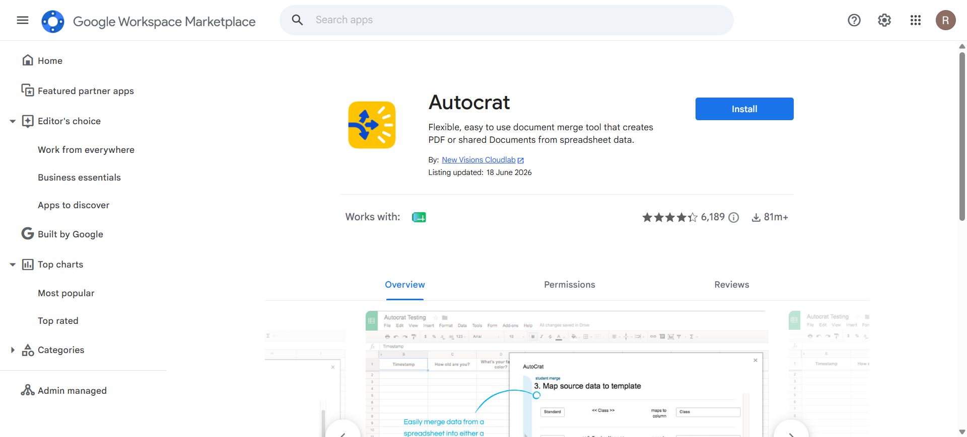 autoCrat document merge add-on for Google Forms
