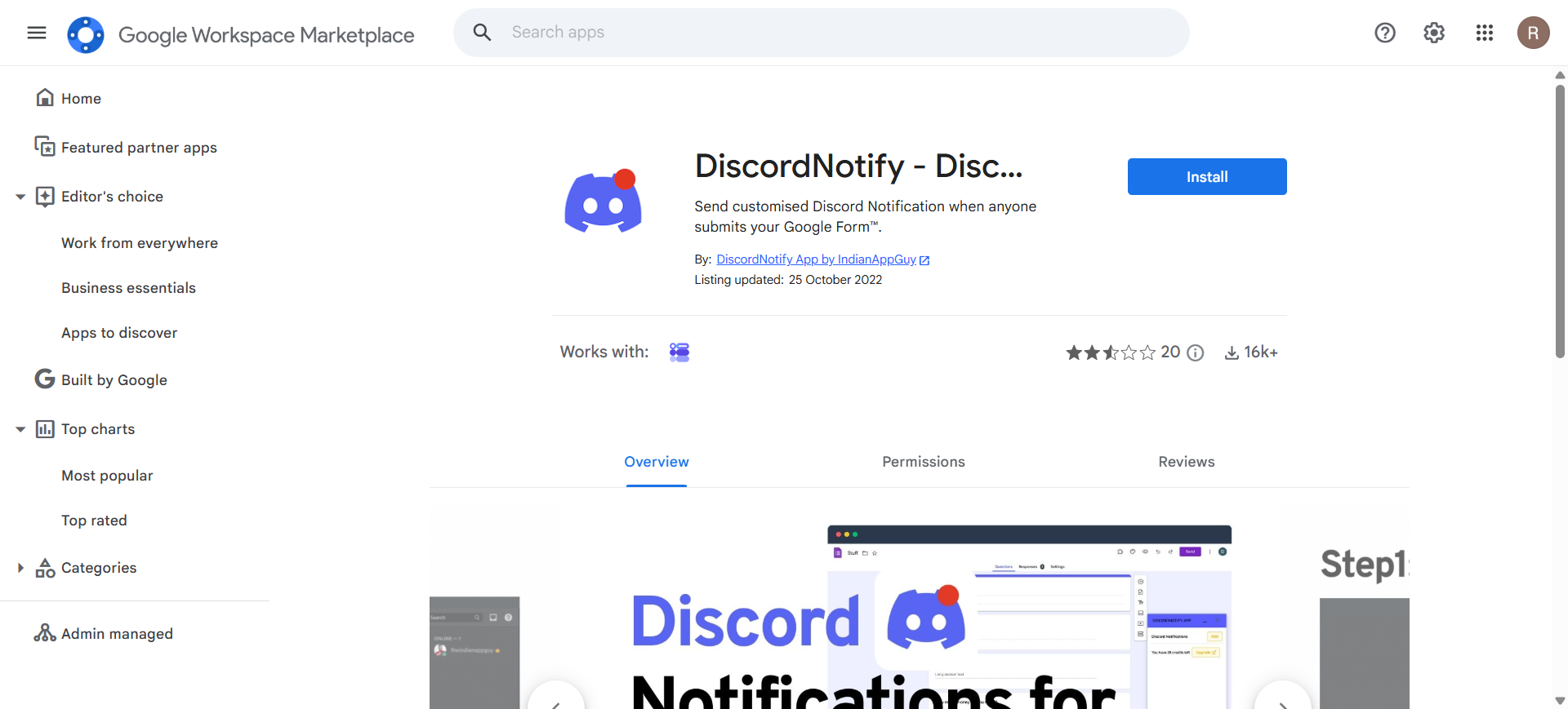 DiscordNotify Discord notification add-on for Google Forms