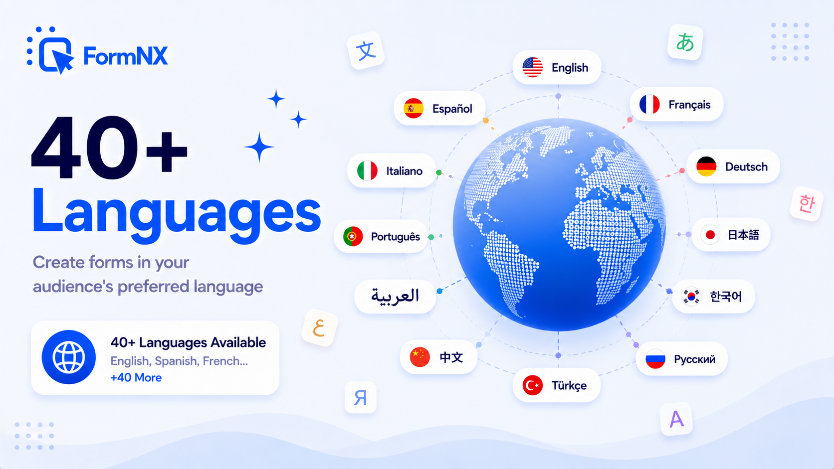 40+ Languages - FormNX