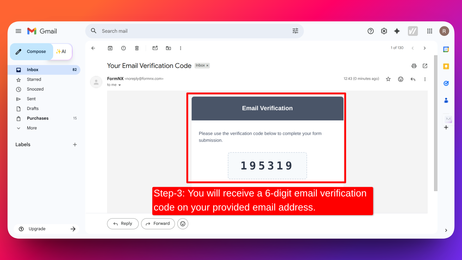 How to receive email verification otp on the provided email address