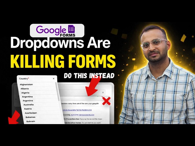 Video on 2 Problems With Google Forms Dropdown - Smarter Fix Inside